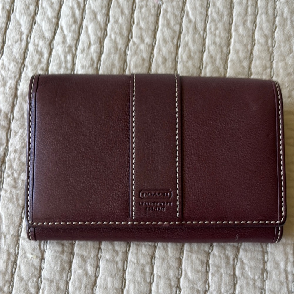 Coach Dark Brown Leather Wallet